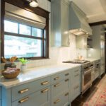 Newly Remodeled Kitchen With Blue Cabinets