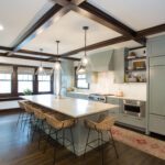 Newly Remodeled Kitchen With Blue Cabinets