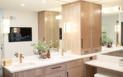 New Remodeled Bathroom Cabinets and Mirror