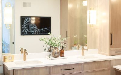 New Remodeled Bathroom Cabinets and Mirror