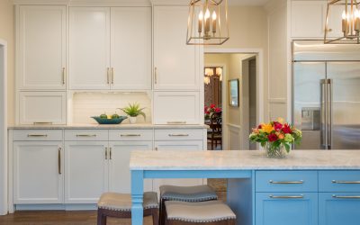 Modern Kitchen Remodel With White Cabinets And Island