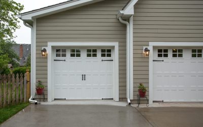 fresh painted garage doors